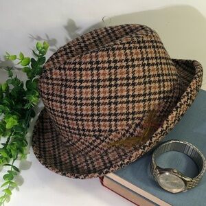 VTG United Hatters Tweed Houndtooth Unisex Retro Hat